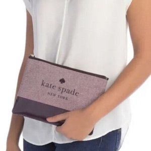 NWT Kate Spade Ash Street Deep Plum Large Tassel Clutch WLRU5328